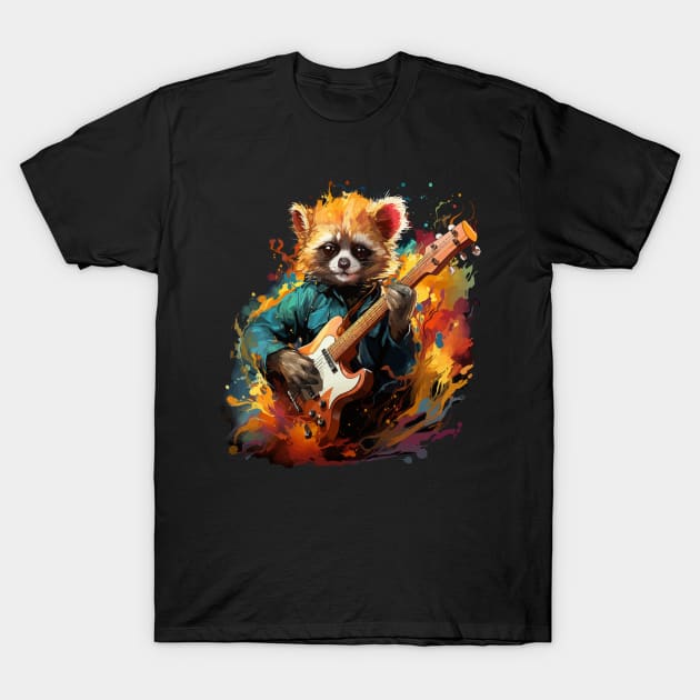 Slow Loris Playing Guitar T-Shirt by JH Mart